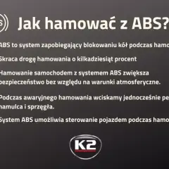 Jak hamować z ABS? System zapobiega blokowaniu kół, skraca drogę hamowania i zwiększa bezpieczeństwo. W awaryjnym hamowaniu wciskaj pedał hamulca i sprzęgła.