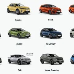 Różnorodne segmenty samochodów: od miejskich Picanto i Stonic, przez rodzinne Ceed, XCeed, Proceed, po SUV-y Sportage, Sorento i elektryczne EV3, EV6, EV9.