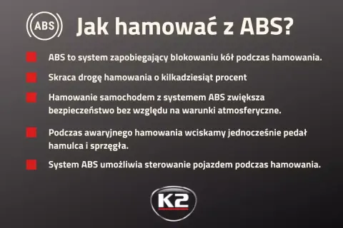 Jak hamować z ABS? To system zapobiegający blokowaniu kół, skraca drogę hamowania i zwiększa bezpieczeństwo.