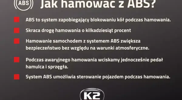 Jak hamować z ABS? To system zapobiegający blokowaniu kół, skraca drogę hamowania i zwiększa bezpieczeństwo.