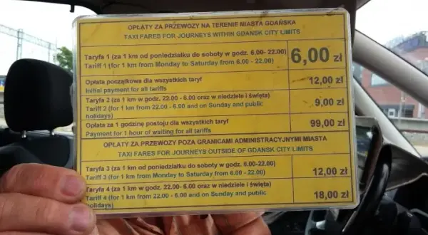 Ile kosztuje taxi w Gdańsku? Zaskakujące stawki i dodatkowe opłaty