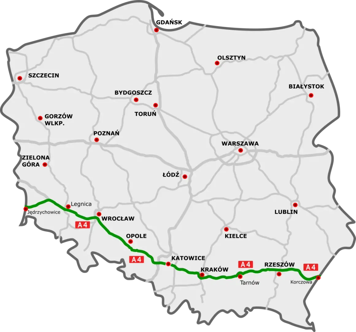 Autostrada A4 skąd dokąd – pełna trasa i najważniejsze miasta