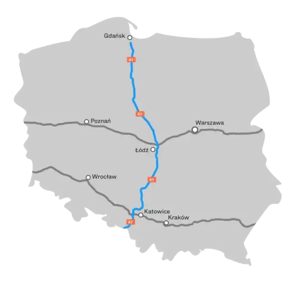 Ile km autostrada Toruń Gdańsk? Sprawdź najkrótszą trasę A1